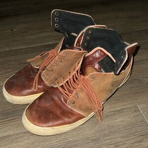 Vans leather high top shoe